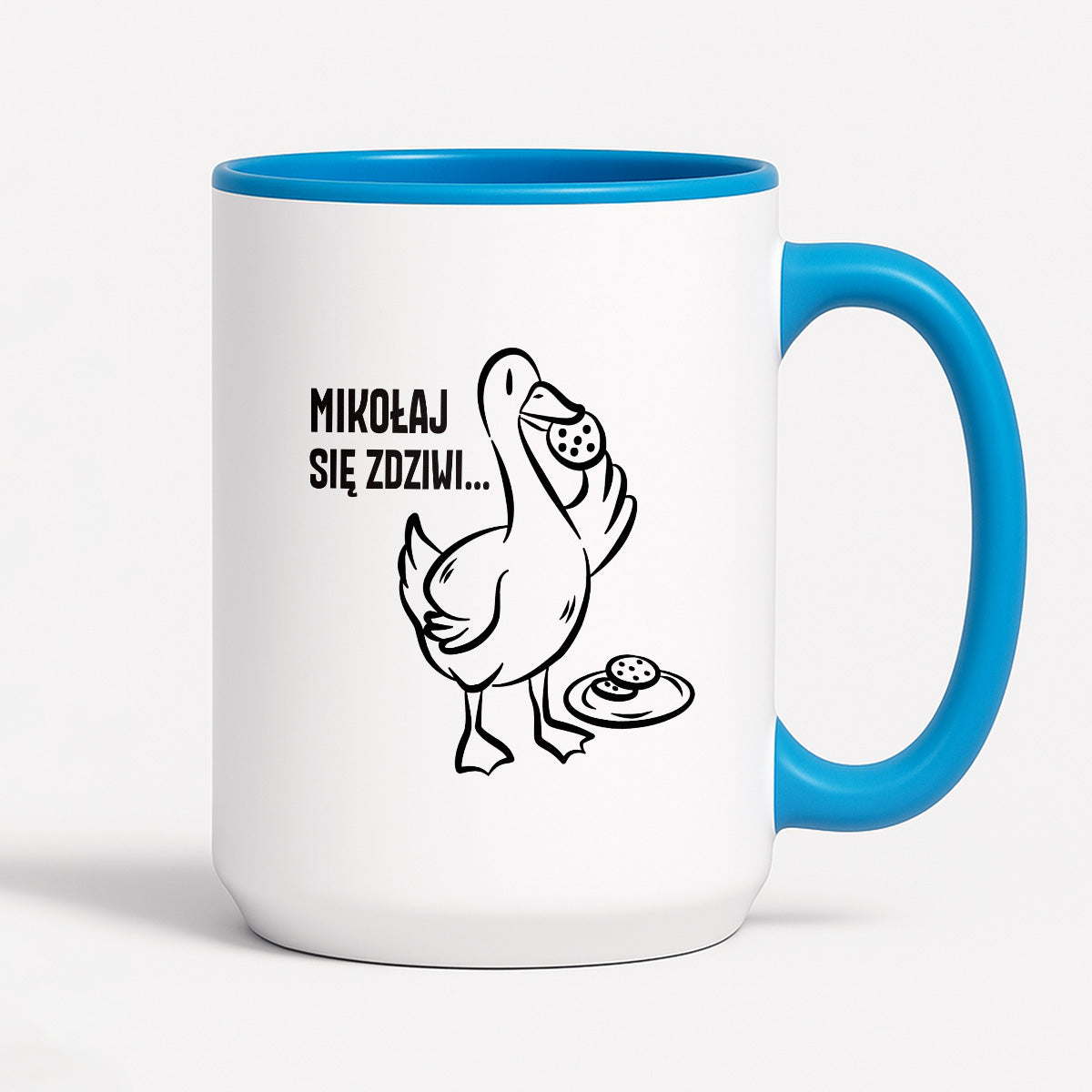 Kubek świąteczny z GĄSKĄ - "MIKOŁAJ SIĘ ZDZIWI"