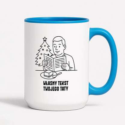 Kubek świąteczny z cytatem TATY SPERSONALIZOWANY - "Własny tekst Twojego Taty"
