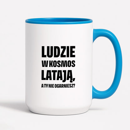Kubek z nadrukiem - "Ludzie w kosmos latają"