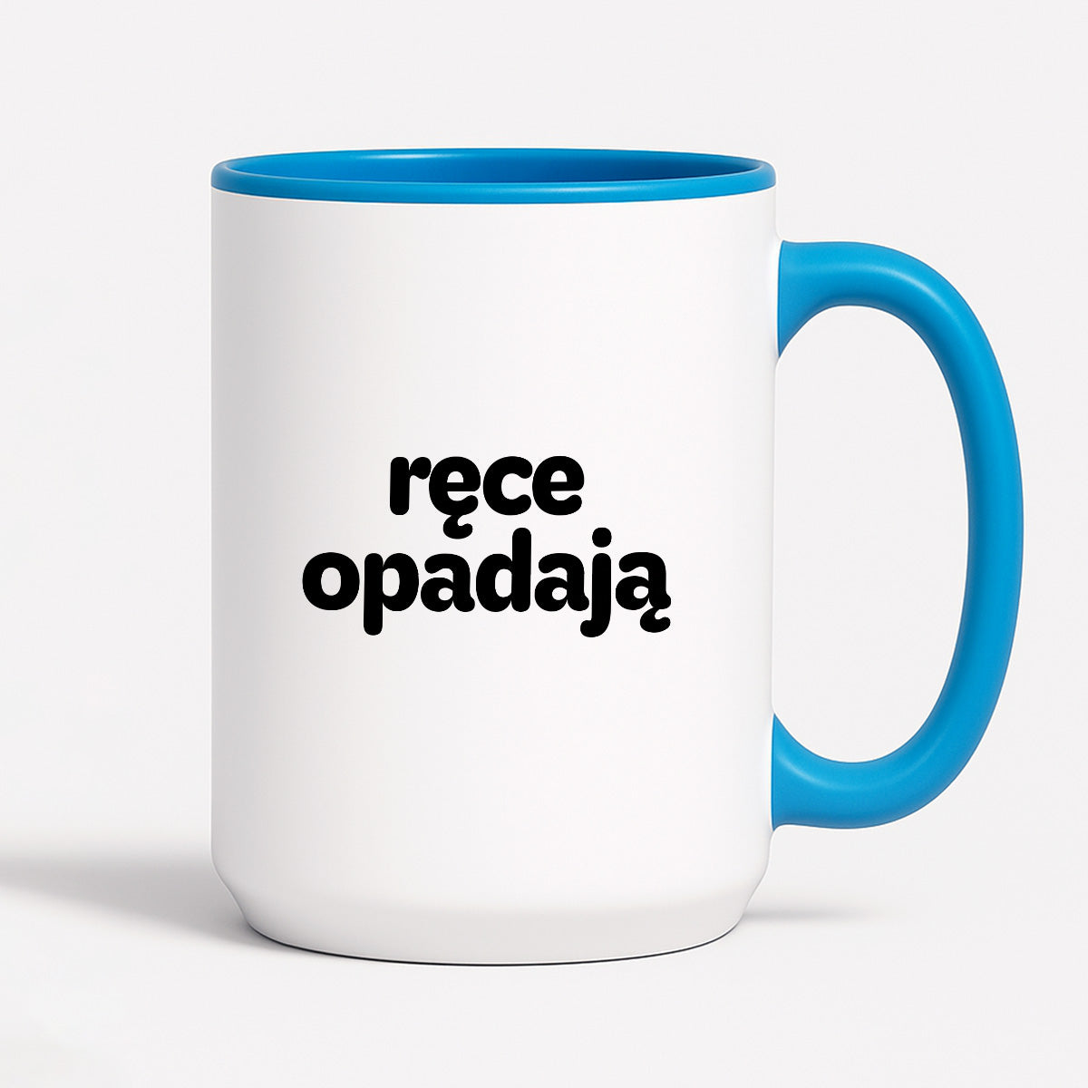 Kubek z nadrukiem - "ręce opadają"