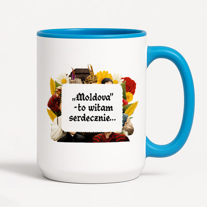 Kubek z nadrukiem "„Moldova” to witam serdecznie..." NOWE 1670