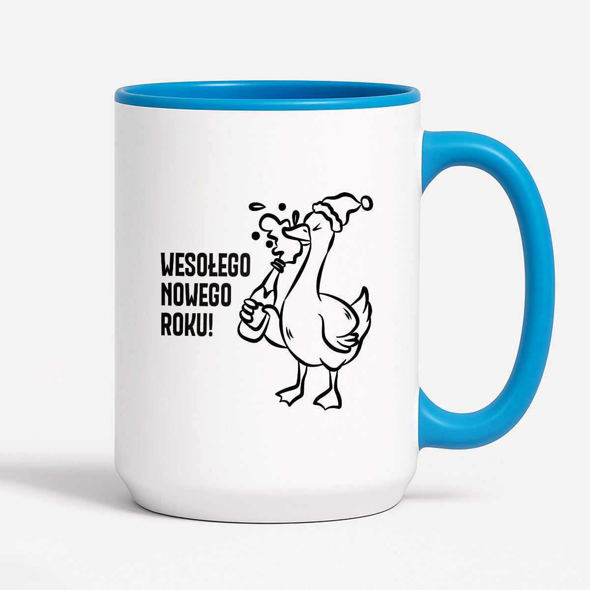 Kubek świąteczny z GĄSKĄ - "WESOŁEGO NOWEGO ROKU"