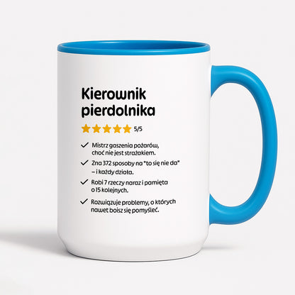Kubek z nadrukiem "Kierownik pierdolnika"