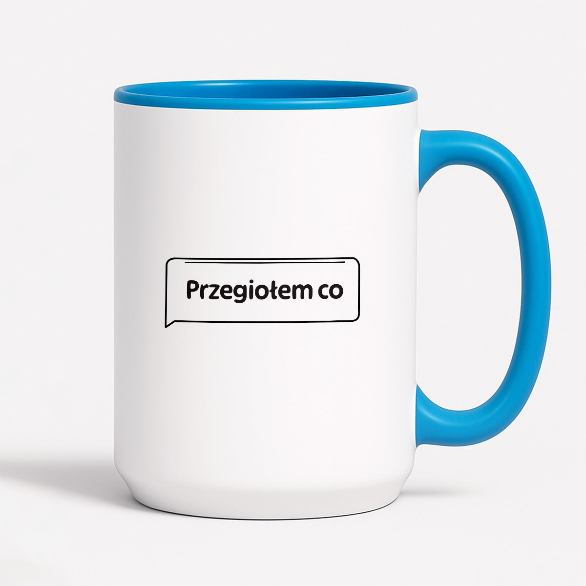 Kubek z nadrukiem - MEM -  "Przegiołem co"