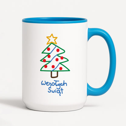 Kubek świąteczny śmieszny "Wesołych Świąt" PAINT