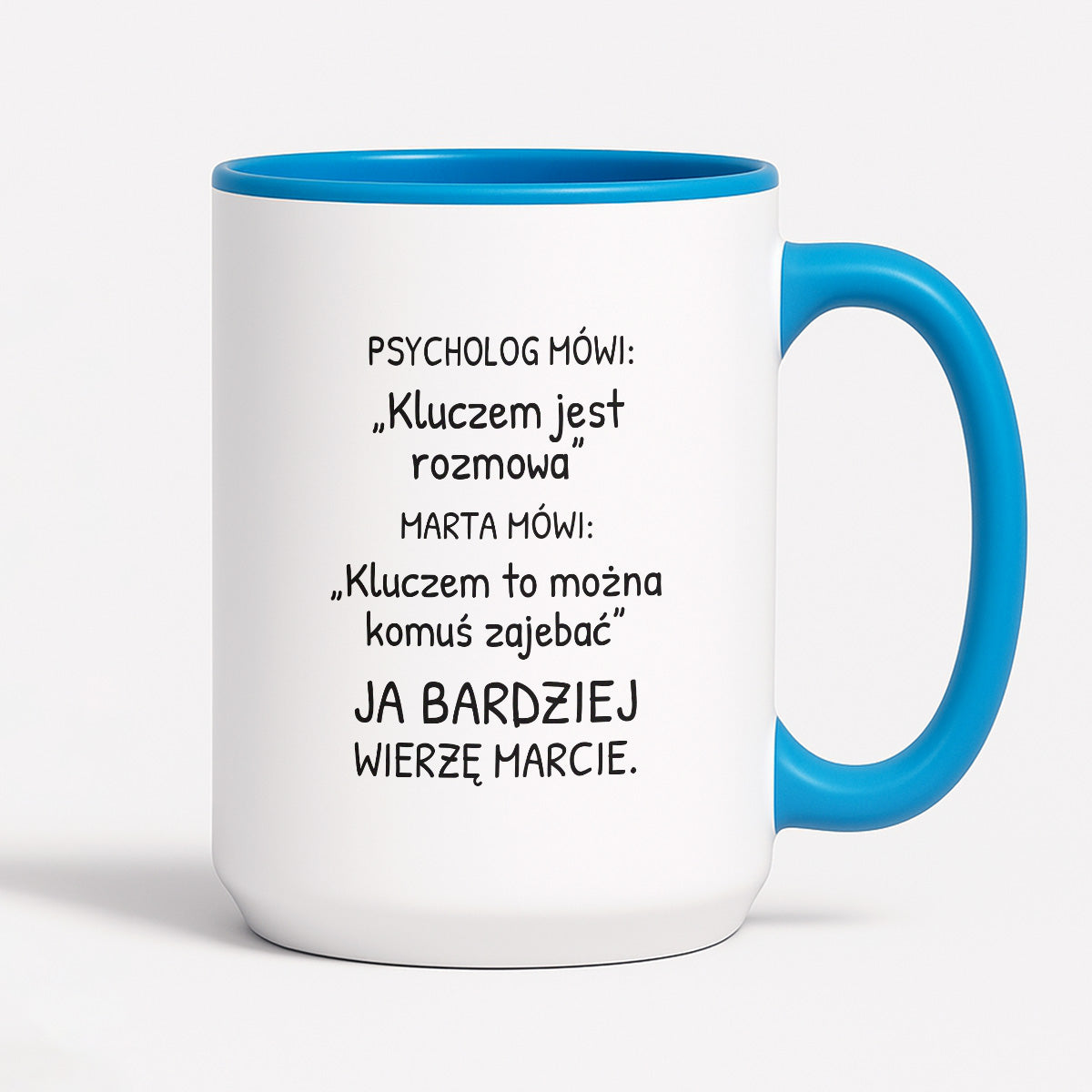 Kubek z nadrukiem - "Psycholog mówi" z IMIENIEM