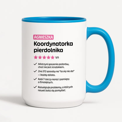 Kubek spersonalizowany z nadrukiem "Koordynatorka pierdolnika"
