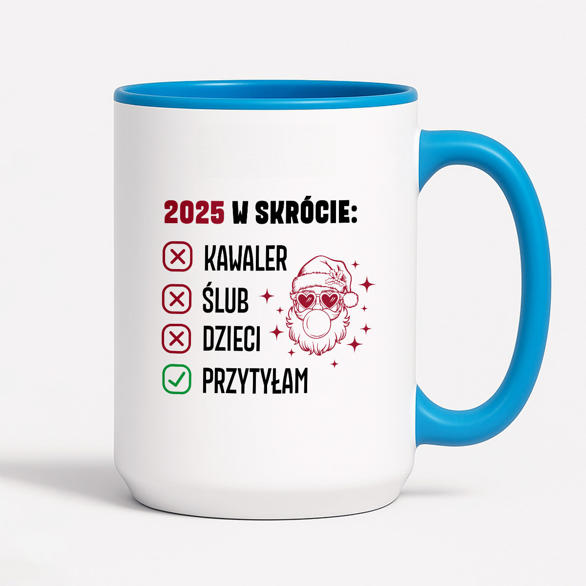 Kubek świąteczny z Mikołajem "2025 w skrócie" I