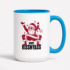 Kubek świąteczny z ✨slay✨ Mikołajem "Merry kissmyass"