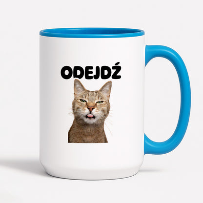 Kubek z nadrukiem - "Odejdź" KOT