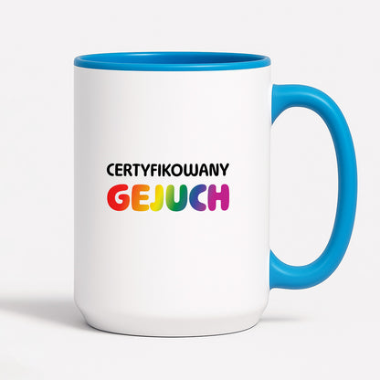 Kubek z nadrukiem - "Certyfikowany gejuch"