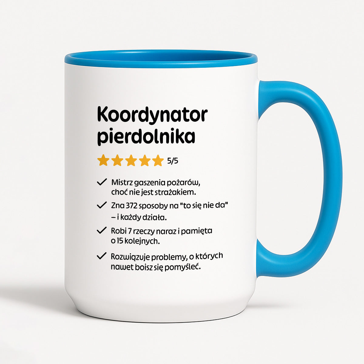 Kubek z nadrukiem "Koordynator pierdolnika"