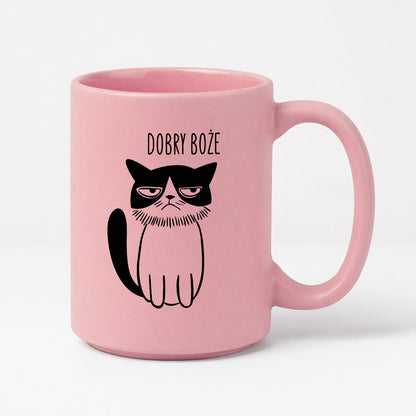 Kubek z nadrukiem - "DOBRY BOŻE" KOT