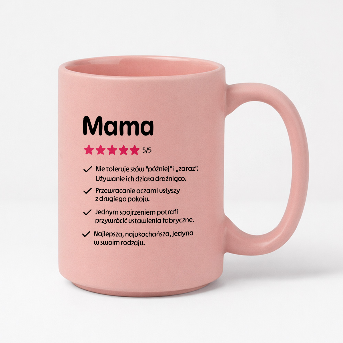 Kubek z nadrukiem - "Mama 5/5"