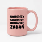 Kubek z nadrukiem - "Najlepszy generator bojowych zadań"