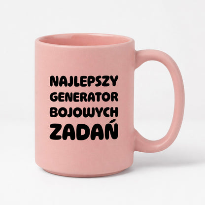 Kubek z nadrukiem - "Najlepszy generator bojowych zadań"