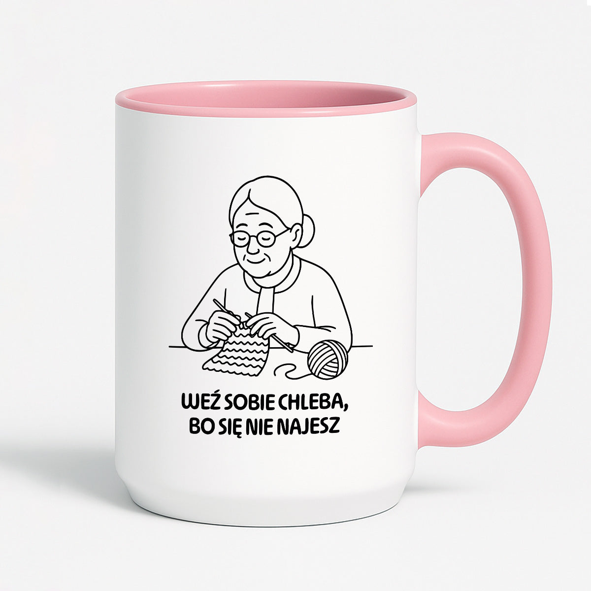 Kubek dla Babci / Dziadka - "Weź sobie chleba, bo się nie najesz"