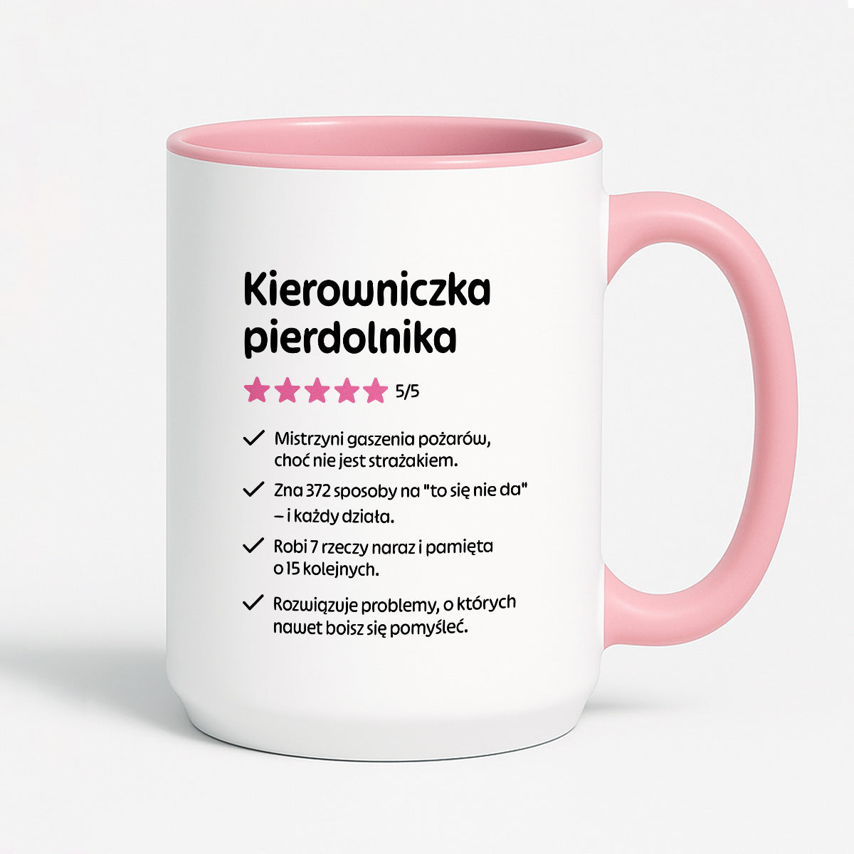 Kubek z nadrukiem "Kierowniczka pierdolnika"