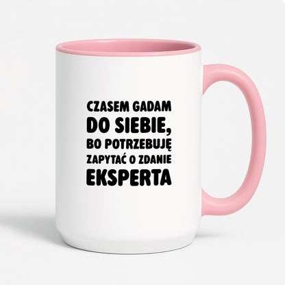 Kubek z nadrukiem - "Czasem gadam do siebie"