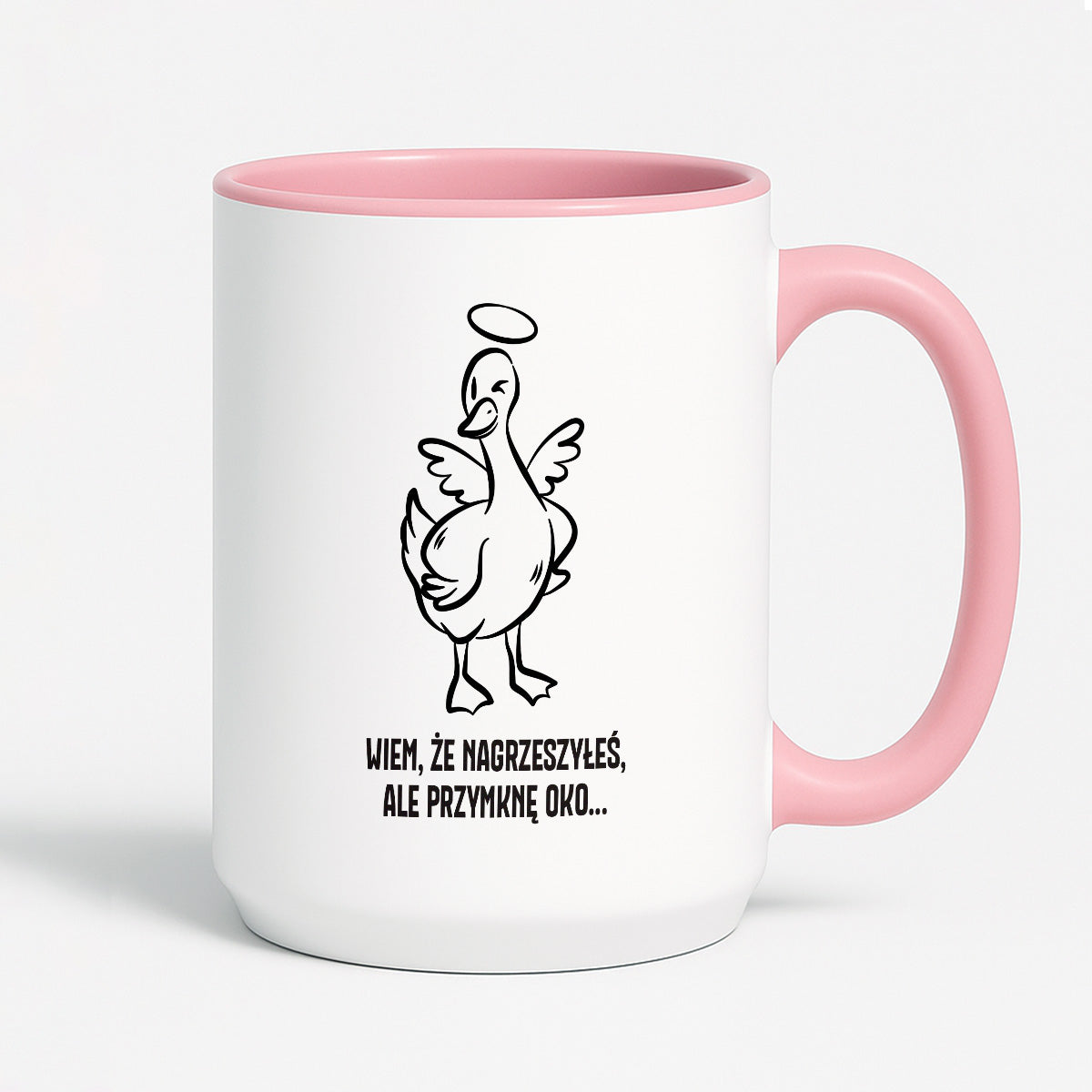 Kubek świąteczny z GĄSKĄ - "WIEM, ŻE NAGRZESZYŁEŚ, ALE PRZYMKNĘ OKO..."