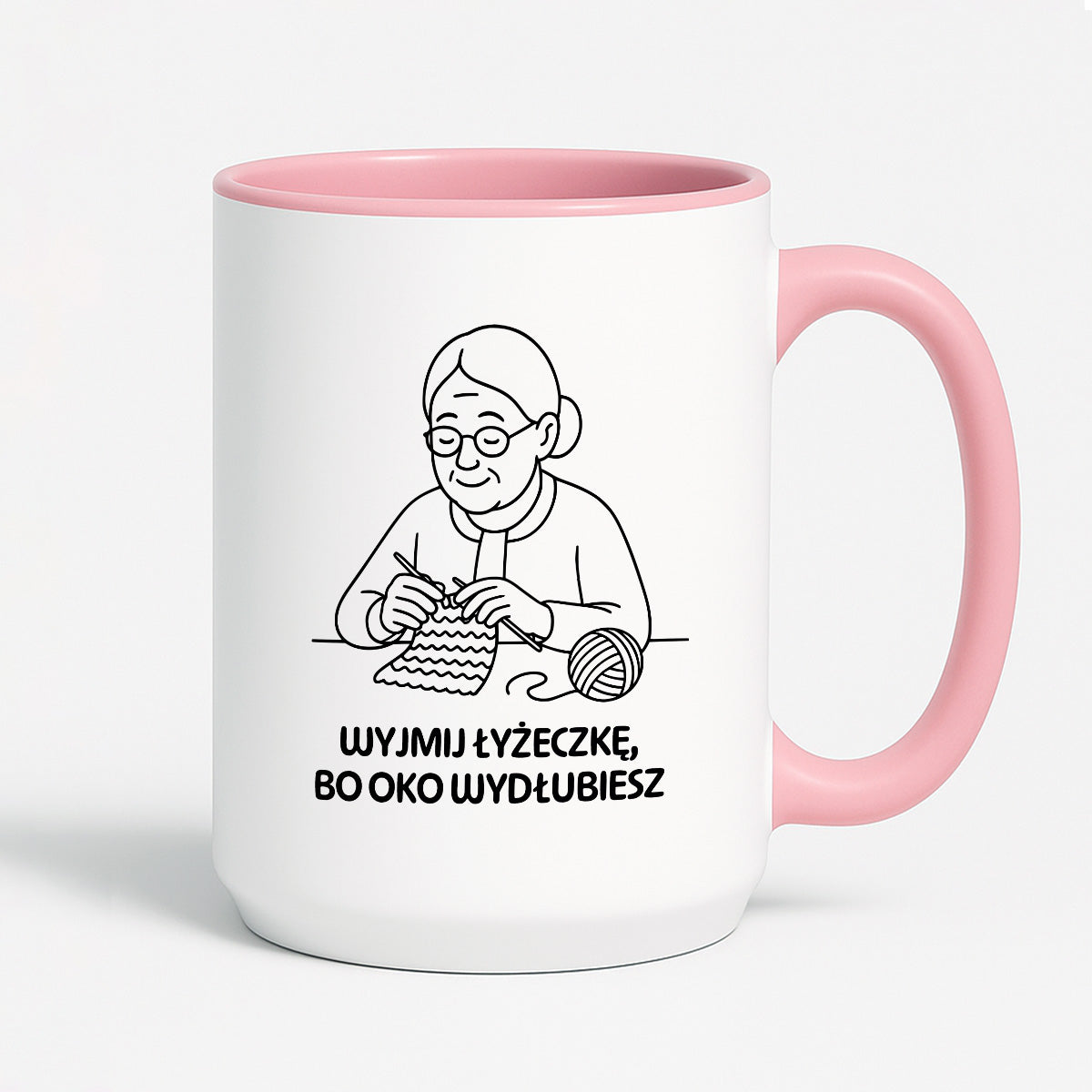 Kubek dla Babci / Dziadka - "Wyjmij łyżeczkę, bo oko wydłubiesz"