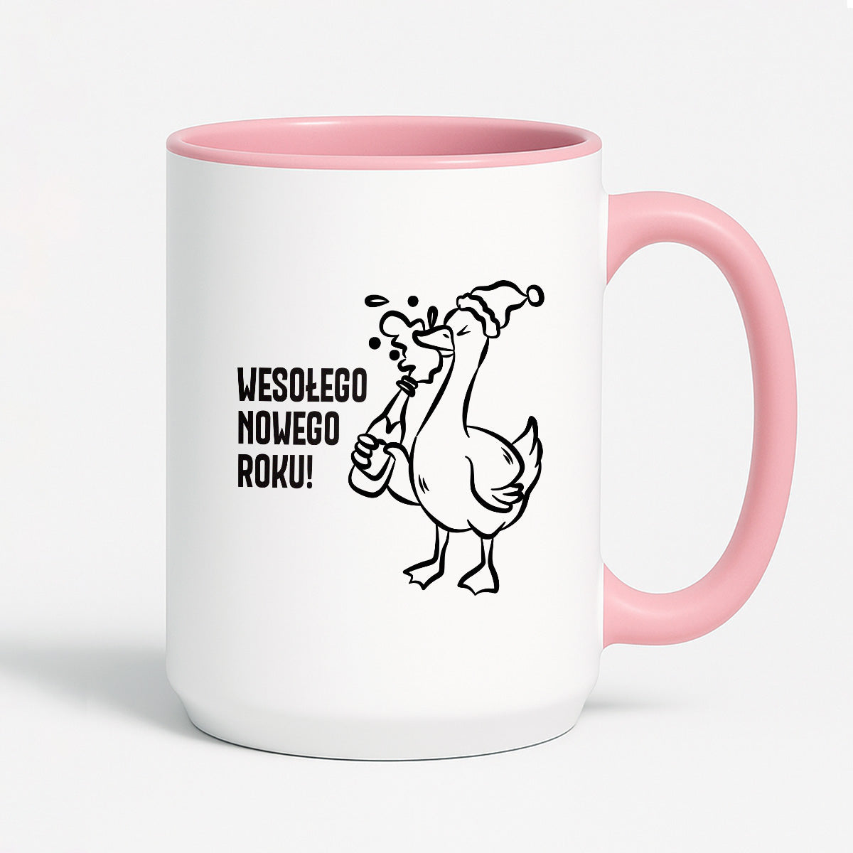 Kubek świąteczny z GĄSKĄ - "WESOŁEGO NOWEGO ROKU"