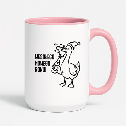 Kubek świąteczny z GĄSKĄ - "WESOŁEGO NOWEGO ROKU"