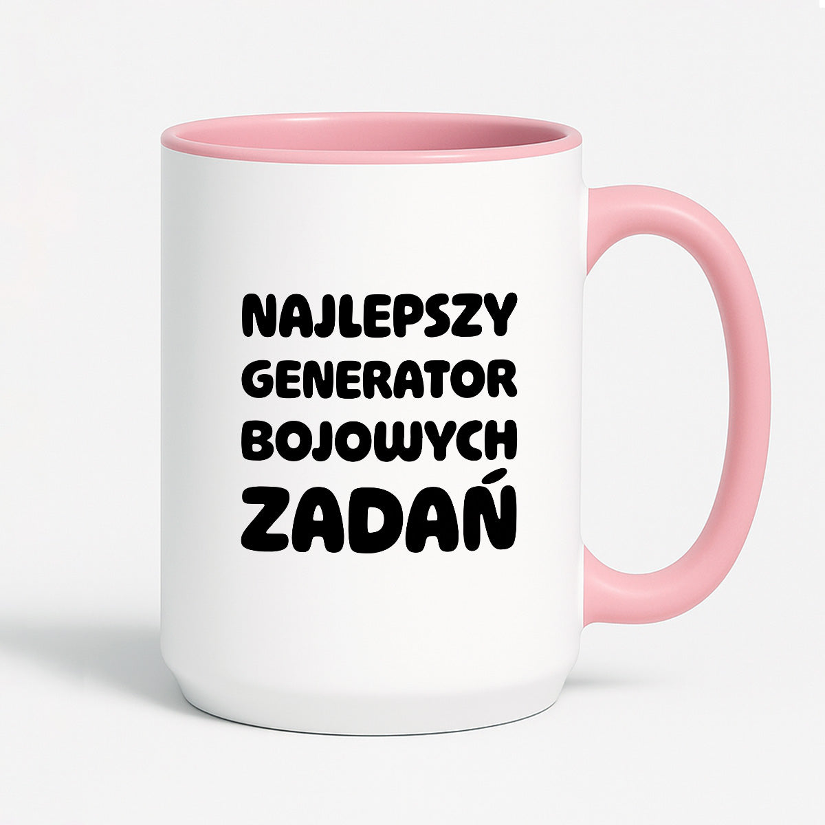 Kubek z nadrukiem - "Najlepszy generator bojowych zadań"