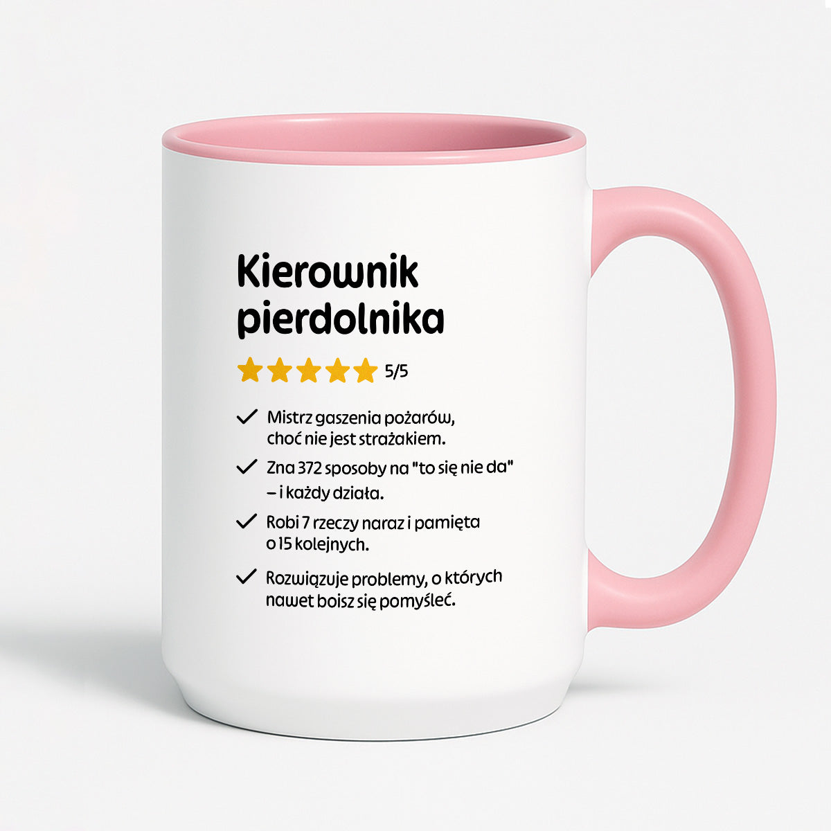 Kubek z nadrukiem "Kierownik pierdolnika"