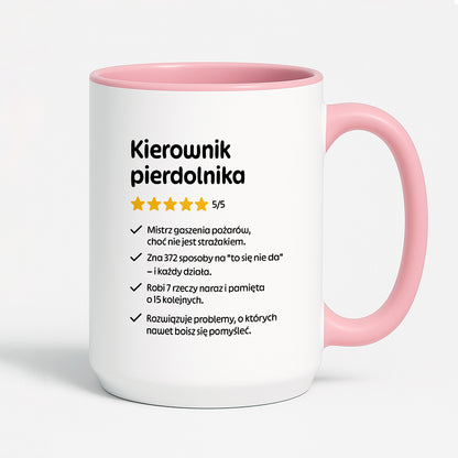 Kubek z nadrukiem "Kierownik pierdolnika"