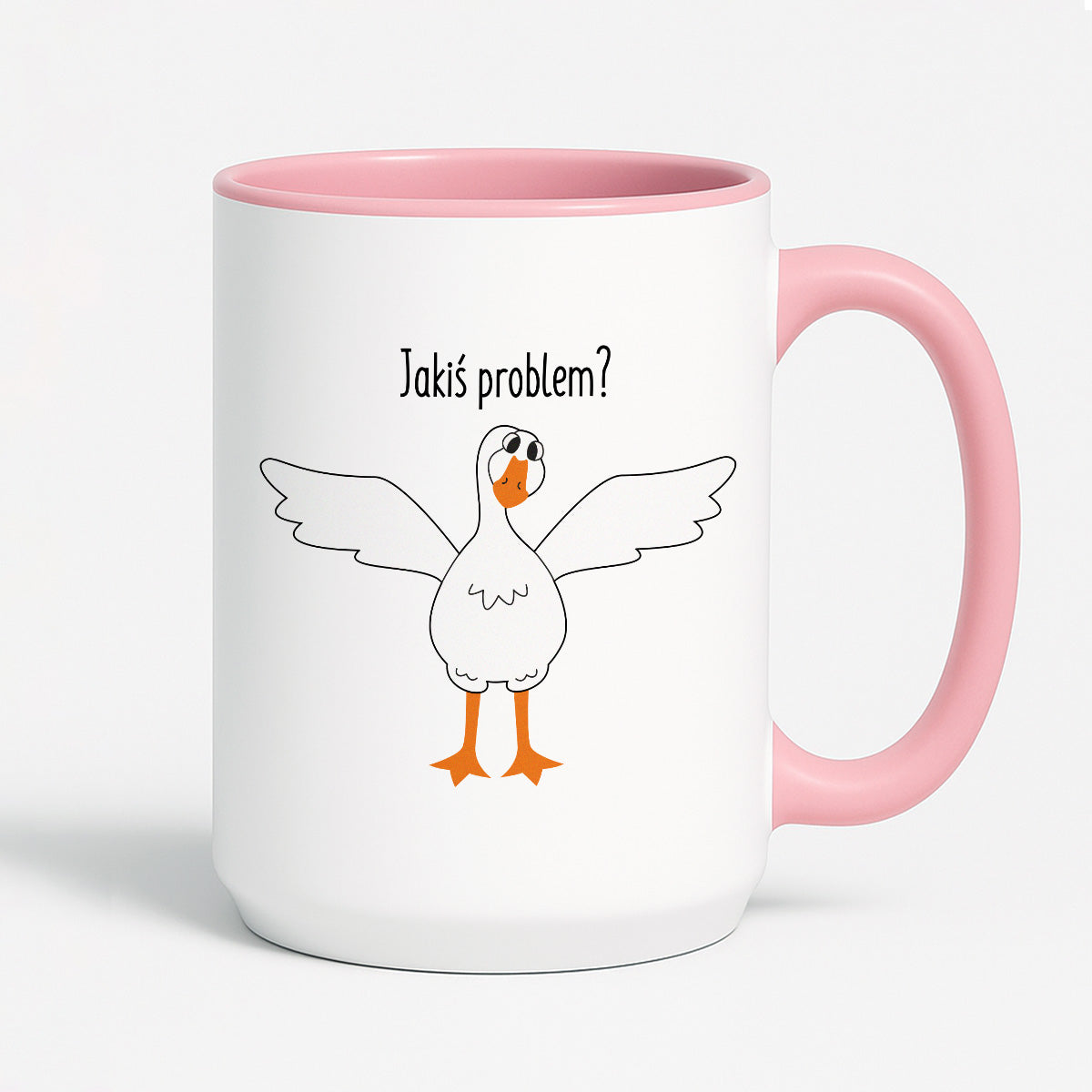 Kubek z nadrukiem - "Jakiś problem?" GĄSKA