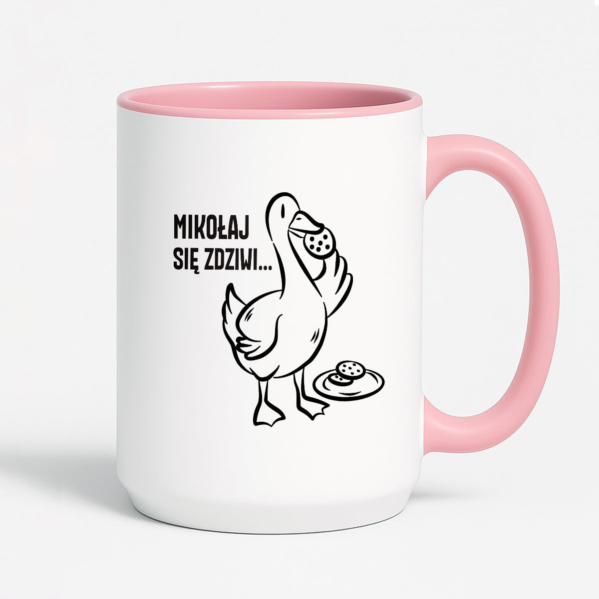 Kubek świąteczny z GĄSKĄ - "MIKOŁAJ SIĘ ZDZIWI"