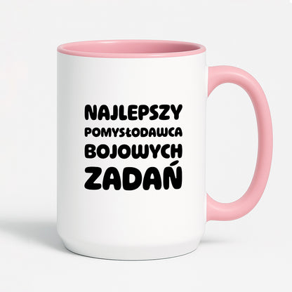 Kubek z nadrukiem - "Najlepszy pomysłodawca bojowych zadań"