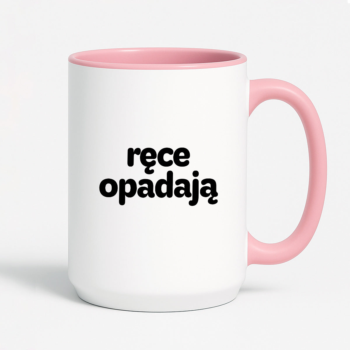 Kubek z nadrukiem - "ręce opadają"