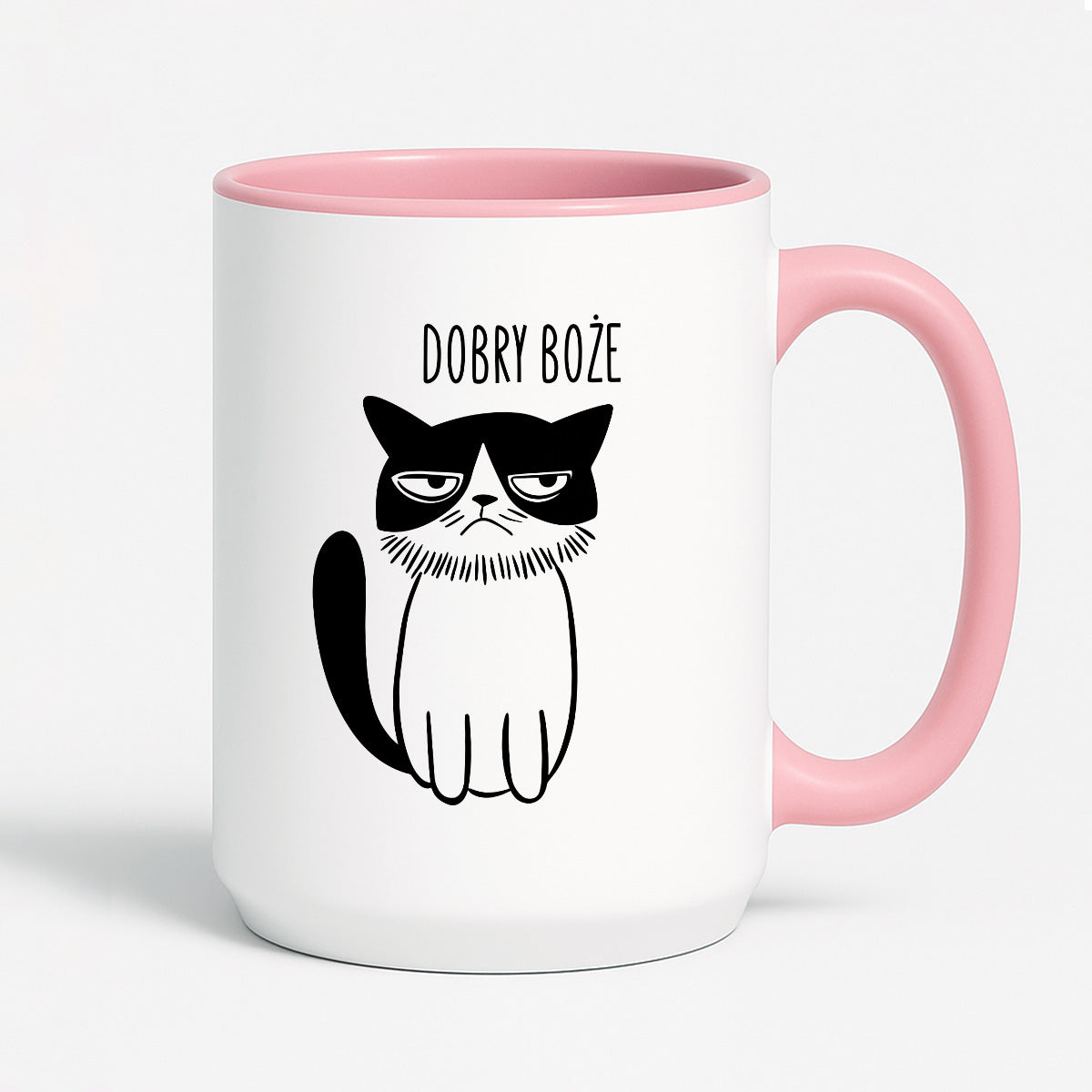Kubek z nadrukiem - "DOBRY BOŻE" KOT