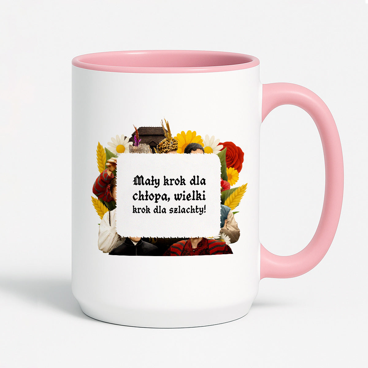 Kubek z nadrukiem "Mały krok dla chłopa, wielki krok dla szlachty!" NOWE 1670