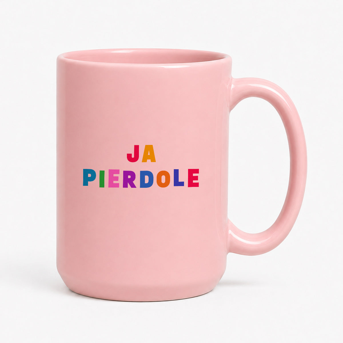 Kubek z kolorowym nadrukiem "ja pierdole"