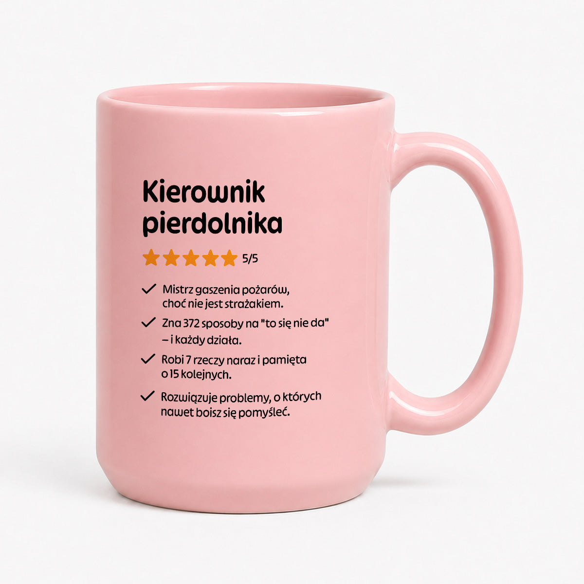 Kubek z nadrukiem "Kierownik pierdolnika"