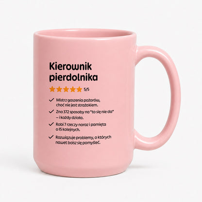 Kubek z nadrukiem "Kierownik pierdolnika"