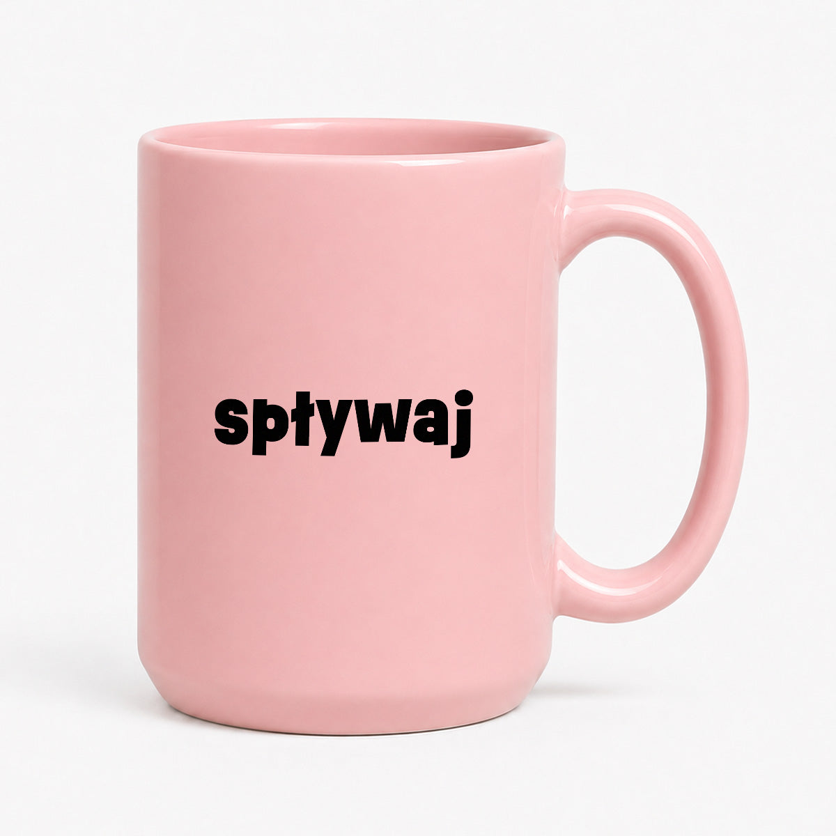 Kubek z nadrukiem "spływaj"