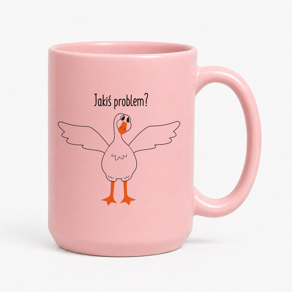 Kubek z nadrukiem - "Jakiś problem?" GĄSKA