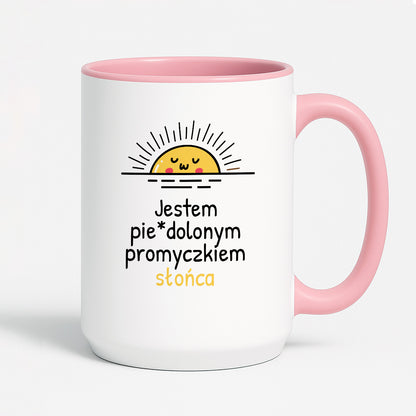 Kubek z nadrukiem - "Jestem pie*dolonym promyczkiem słonca"