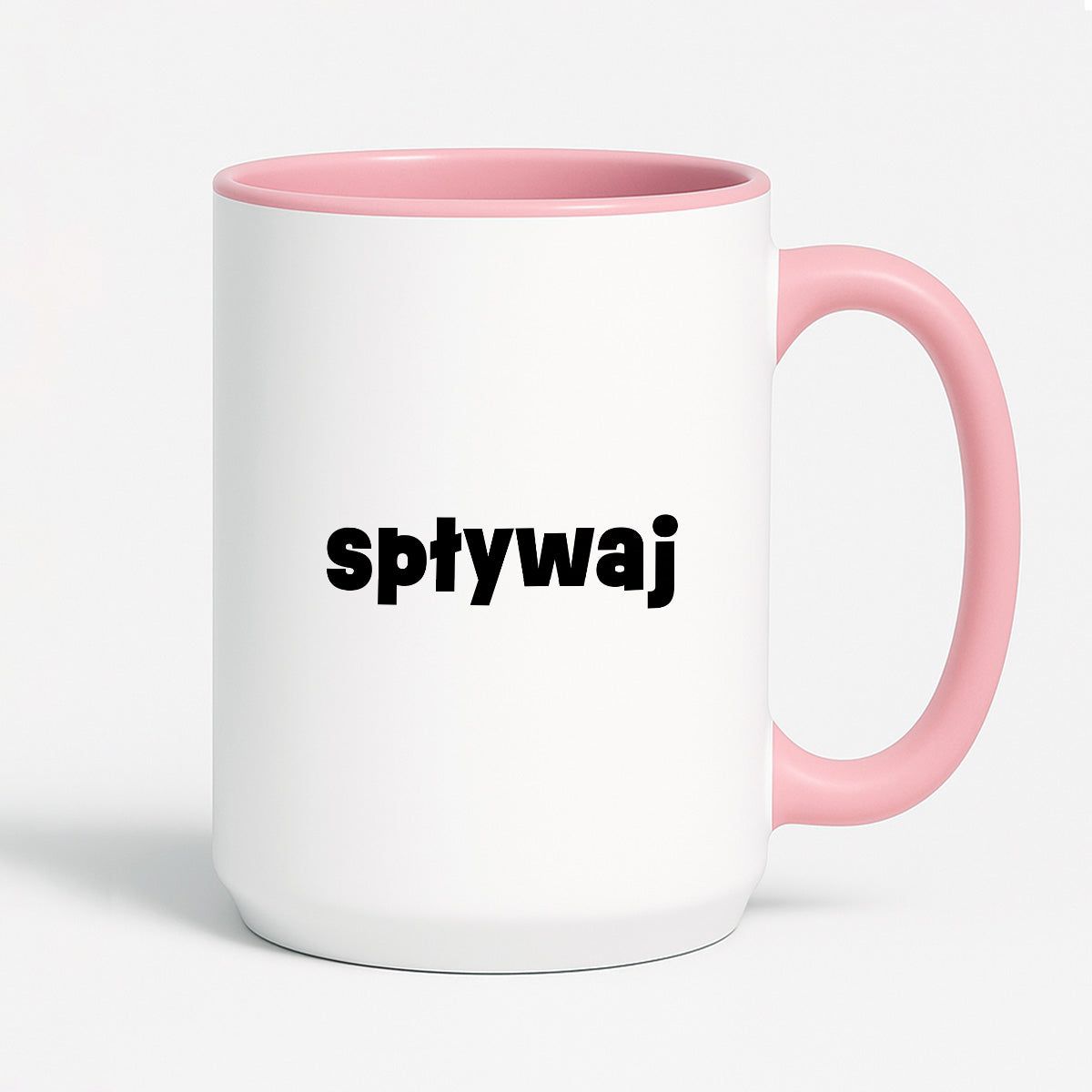 Kubek z nadrukiem "spływaj"
