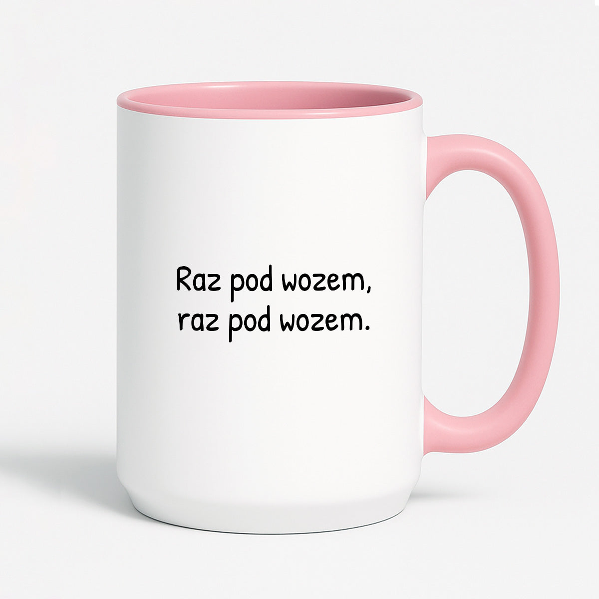 Kubek z nadrukiem - "Raz pod wozem, raz pod wozem."