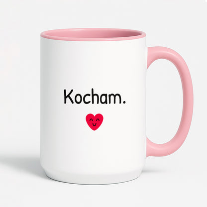 Kubek z nadrukiem - "Kocham."