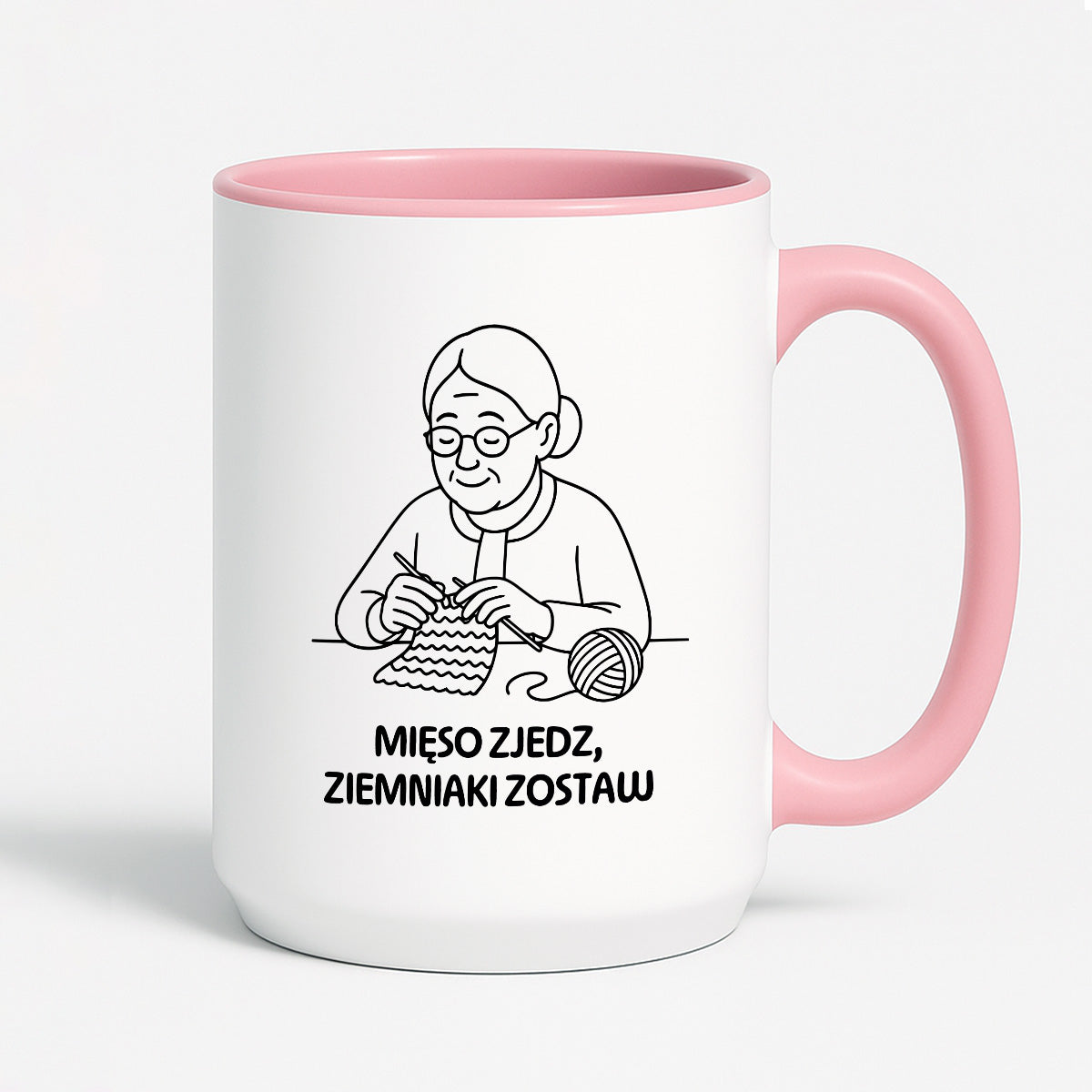 Kubek dla Babci / Dziadka - "Mięso zjedz, ziemniaki zostaw"