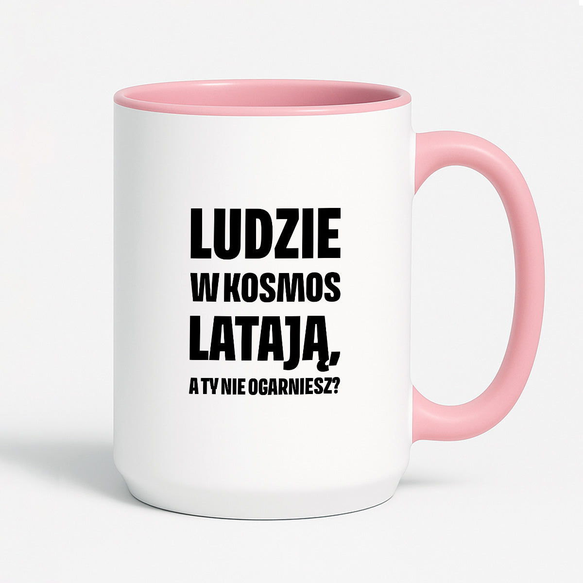 Kubek z nadrukiem - "Ludzie w kosmos latają"