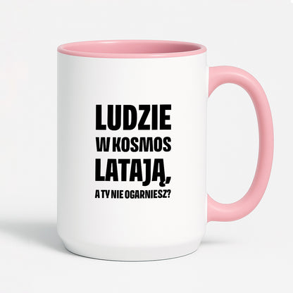 Kubek z nadrukiem - "Ludzie w kosmos latają"