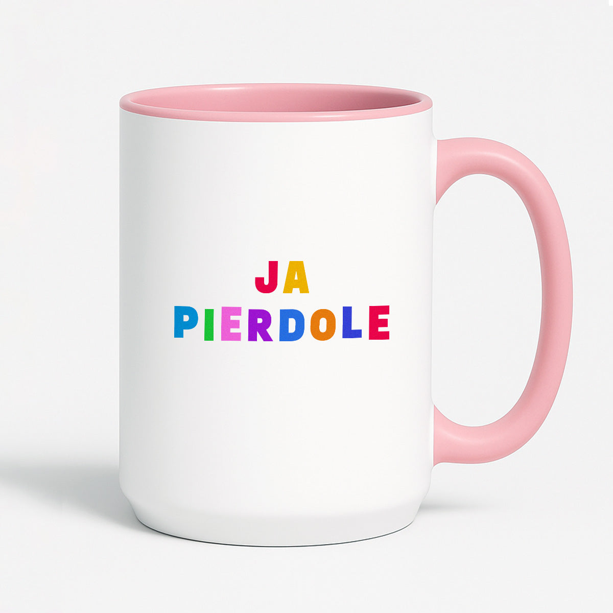 Kubek z kolorowym nadrukiem "ja pierdole"