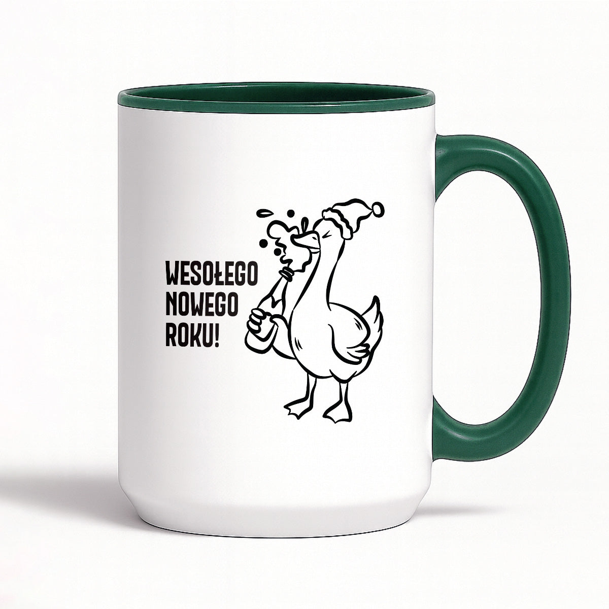 Kubek świąteczny z GĄSKĄ - "WESOŁEGO NOWEGO ROKU"